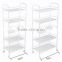 Househoud Furniture Simple Stainless Steel Kitchen Cabinet Shelf with Wheels