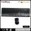 2016 black color wireless keyboard and mouse combo factory price