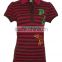 Custom new style yarn dye strips polo shirt for ladies hot sale in trend