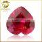 artificial gems wholesale synthetic loose heart shaped ruby gem stone