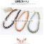 Metal Jewelry Luxurious European and American Fashion Exaggerated Leather Cord Short Necklace for Ladies