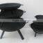 Custom Steel Outdoor Fire Pit Firepit Art Scallops and Steel Spark Guard