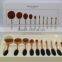 Fast Delivery Professional 10pcs Oval Foundation Makeup Brush Set Rose Gold Private label