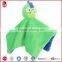 2015 good quality super soft short plush green and blue hand towels