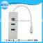 3 Port USB 3.0 Type C HUB With RJ45 Lan Ethernet Adapter