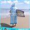 Hot sell Custom design velour printing adult size promo surf towel poncho