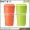 Double wall plastic coffee mug logo reusable with lid
