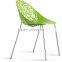 Low back cheap chairs hole seat plastic PP dining chair