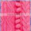 100% acrylic pink pom pom knit half gloves for older girls
