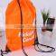 Cheap promotional recycled colorful polyester outdoor sports drawstring bags