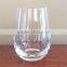 hand blown drinkware good quality clear glass red wine glass without stem