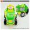 Plastic mini free wheel cartoon toy car city truck with music