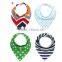 Top Quality 100% Cotton 4pieces a Lot Baby Bandana Bibs