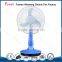 Factory Supply Portable Electric Solar Rechargeable Table Fan With Led Lamp