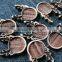 8mm setting size vintage style natual log wood bezel deer horn round pendant setting DIY findings supplies 1411146