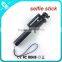 New foldable aluminum monopod selfie stick with bluetooth shutter button