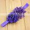 Custom Vintage shabby Chiffon Flower Leopard Frayed Chiffon Flower Headbands For Baby Girl Headband