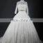 RSW822 China Factory Custom Made Saudi Arabian Dubai Lace Ball Gown Muslim Bridal Wedding Dress