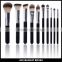 Premium Nylon hair personalized Kabuki makeup brush set 10 pieces Powder Foundation wooden makeup brushes set with gift bag