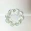 Flower Shaped Clear Glass Empty Candle Holder