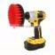 Eco-friendly red color round wheel cleaning brush for drill