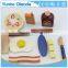 Fun durable wooden food set for years of play wooden breakfast set Solid Wood Version