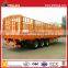 Tri axle frame fence suround skete semi trailer ethiopia howo cargo trailer for animals