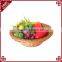PE rattan handmade woven customized supermarket kitchen storage bread basket