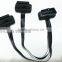 Flat OBD2 Splitter Y cable,OBD2 Male Connector to 2 Female,0.3m