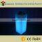 45*45*110cm square tall PE plastic outdoor LED light up flower pot for garden decor