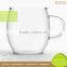 Hand Blown Personalized Single Wall Fancy Borosilicate Glass Tea Mug