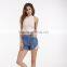 2017 Hot Selling Fashion Lace Crochet Denim Sexy Shorts For Women