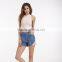 2017 Hot Selling Fashion Lace Crochet Denim Sexy Shorts For Women