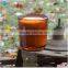 rotary candle holder amber candle jar glass