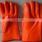 Long sleeve fluorescent pvc winter use gloves