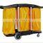 Plastic Janitor Services Cart Trolly with Wheels