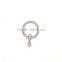 Chrome Plated Metal Window Curtain Rod Ring Loose Eyelet Inside Diameter 35mm