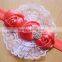 CF0853 Fashion Custom Lace Trim Baby Headband Manufacturer