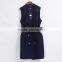 New Design Navy Blue School Long Waistcoat Design For Girls