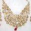 GOLD Kundan meenakari necklace dangler EARRING set