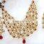 GOLD Kundan meenakari necklace dangler EARRING set