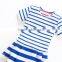 2017 new style Baby Clothes cheap wholesale Children's Boutique short sleeve blue summer children's stripe dress