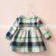 Latest plaid dress children frocks designs for winter children girl dress