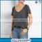 Deeply v neck blank raglan t shirt wholesale