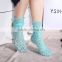 WS-16 Durable 2017 Acrylic+Lace Sock Women's Long Lace Socks Thin Transparent Thin Silk Socks