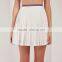 Latest Pleated Short Skirt and off Shoulder Ruffle Crop Top Set