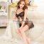Fashion two pieces hot transparent japanese mature women sexy lingerie