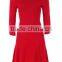 OEM custom latest formal design wool knitting pattern sweater dress for women