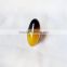 Natural Stone Agate Jade Egg Oval Pendant Ring