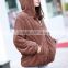 Brown bear style warm girls winter hoodies low price good service